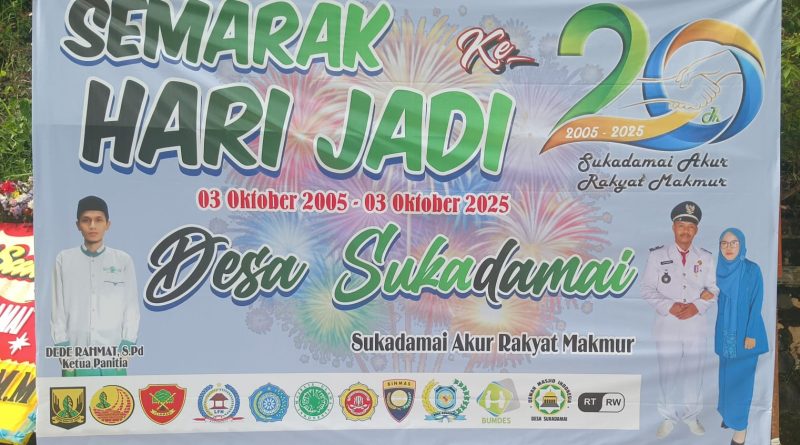Desa Sukadamai Gelar Acara Hari jadi Desa Di Lapangan Aula Desa
