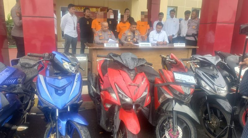 Beraksi Di 48 Titik,Tiga Pelaku Dan 36 Unit Motor Di Tangkap Satreskrim Polres Morowali