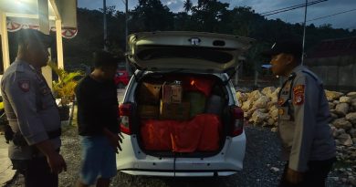 Polsek Bungku Tengah Berhasil Amankan  12 Jergen “Barang Haram” Di Dalam Mobil Rental