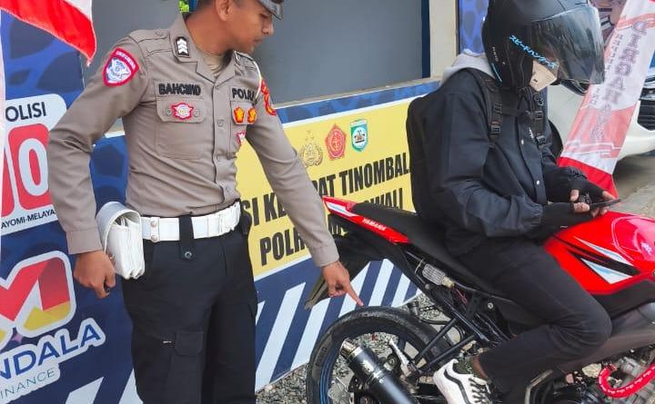 Satlantas Polres Morowali Tertibkan Knalpot Brong Di Jalan Trans Sulawesi  Areal Kompleks Perkantoran