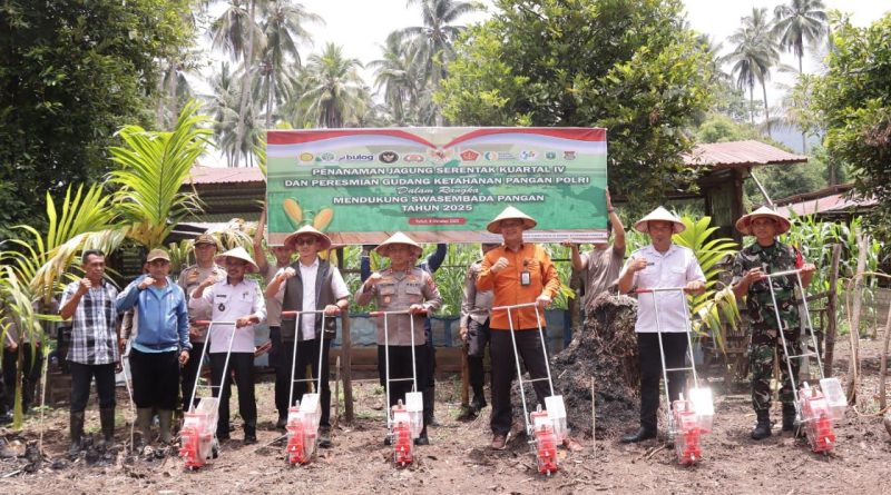 Penanaman Jagung Kuartal IV Secara  Serentak, Polres Morowali Targetkan  4 Ton Perhektar