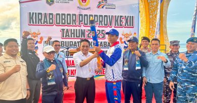 Pemkab Kotabaru Sambut Kirab Obor PORPROV XII Kalsel di Siring Laut,Kobarkan Semangat Sportivitas dan Persatuan