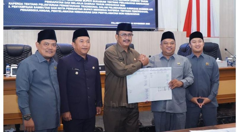 Rapat Paripurna ke-40 DPRD Kabupaten Sukabumi Tetapkan Propemperda Tahun 2026