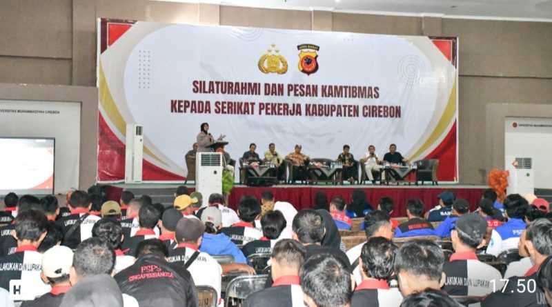 Polresta Cirebon Gelar Silaturahmi dan Berikan Pesan Kamtibmas Kepada Serikat Pekerja