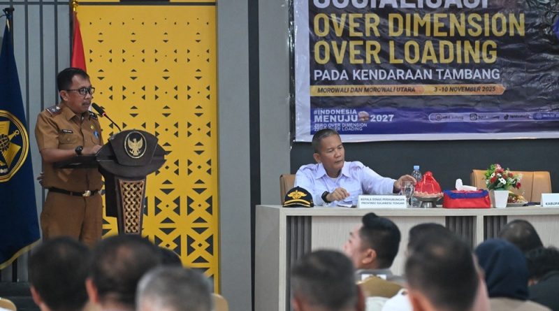 Sekda Morowali Yusman Mahbub Resmi Buka Sosialisasi ODOL Kendaraan Tambang