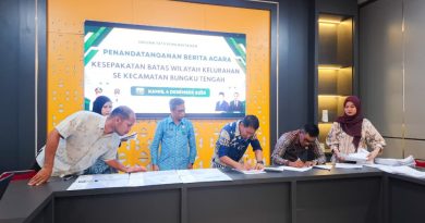 Penandatanganan Hasil Kesepakatan Batas Kelurahan se-Kecamatan Bungku Tengah