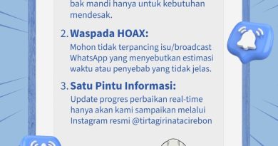 *PERBAIKAN KEBOCORAN PIPA TRANSMISI, PERUMDA AIR MINUM TIRTA GIRINATA KOTA CIREBON MOHON MAAF ATAS GANGGUAN*